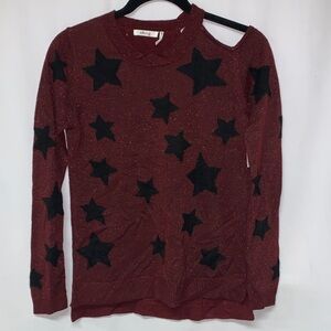 Burgundy Star Sweater